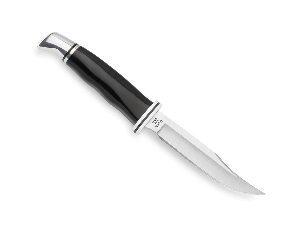 Buck 102 Woodsman Black Phenolic Knife – Classic Clip Blade Hunting
