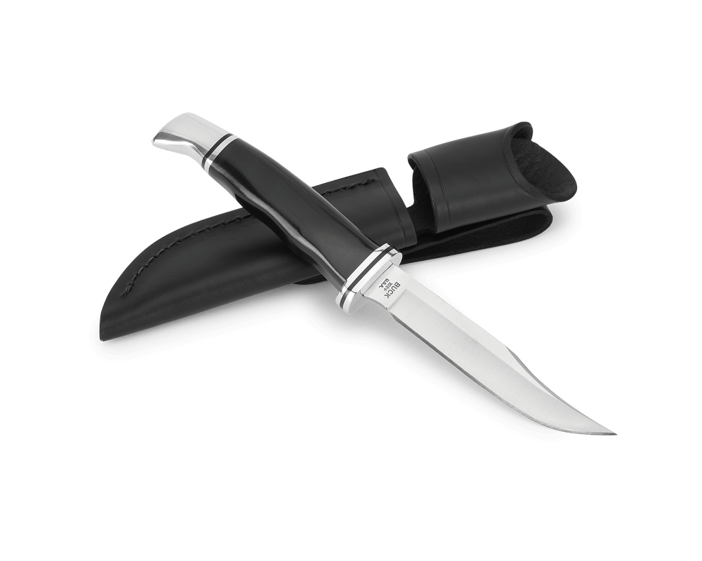 Buck 102 Woodsman Black Phenolic Knife – Classic Clip Blade Hunting