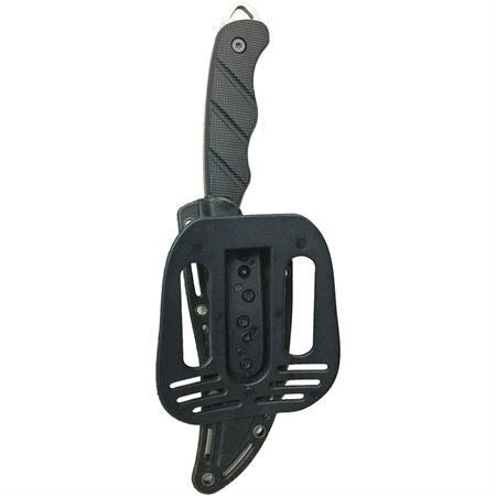 S-TEC 25139 Fixed Knife with Black finger Grooved G10 Handle