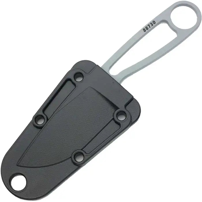 ESEE IZULA-II-SPC Knife - Textured Gray Powder Coat Blade - Black Molded Sheath