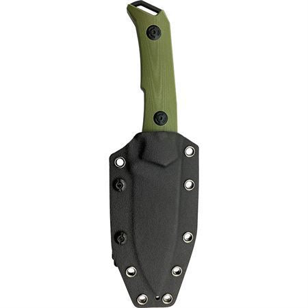 Willumsen Copenhagen 005 Medium Despot OD Stonewash Fixed Blade Knife Black Handles