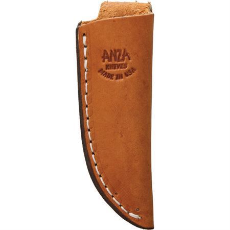 Anza 81AJB 2-1/2 Inch Anza Amber Bone Fixed Blade Knife with Amber Jigged Bone Handle