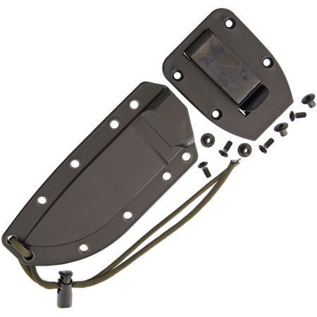 ESEE 4PB Model 4 Stainless Fixed Blade Knife with Black Linen Micarta Handles