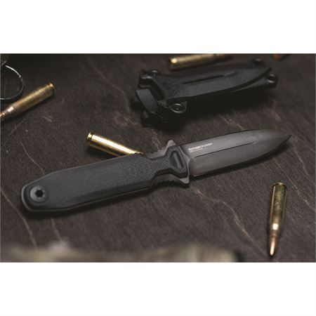 SOG 17610357 Pentagon FX Covert Black Fixed Blade Knife Black Handles