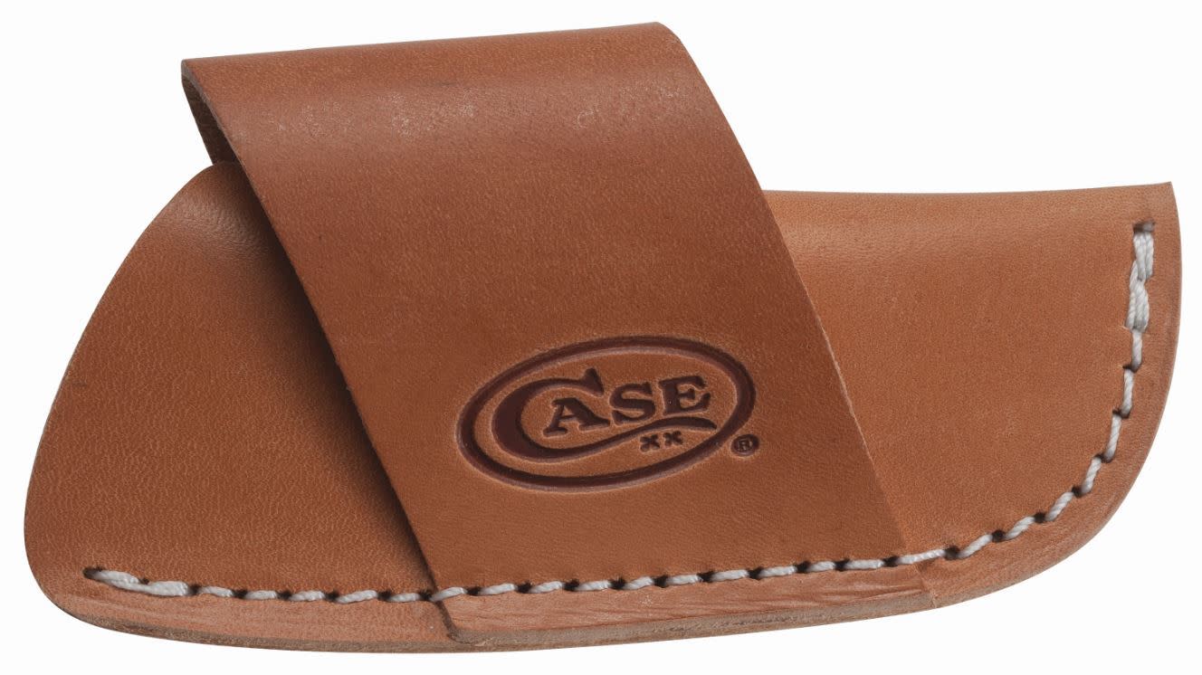 Case 50232 Side Draw Belt Sheath with Brown Leather Construction - Large