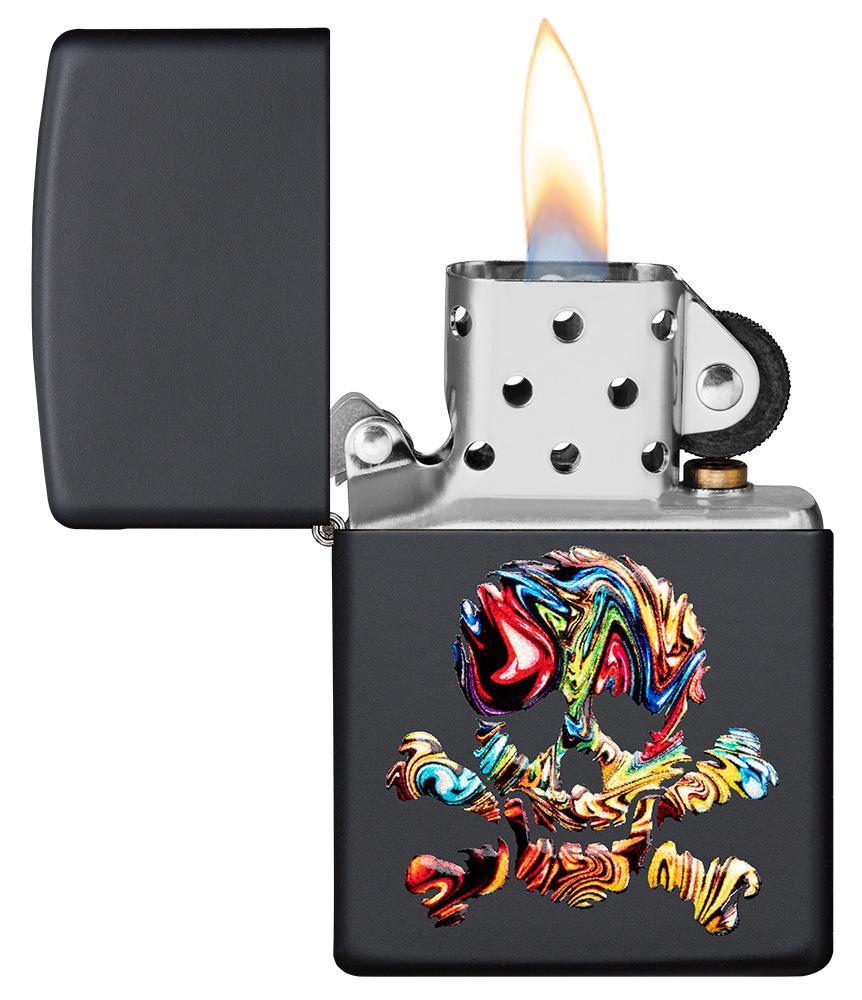 Zippo Texture Skull Design Windproof Lighter