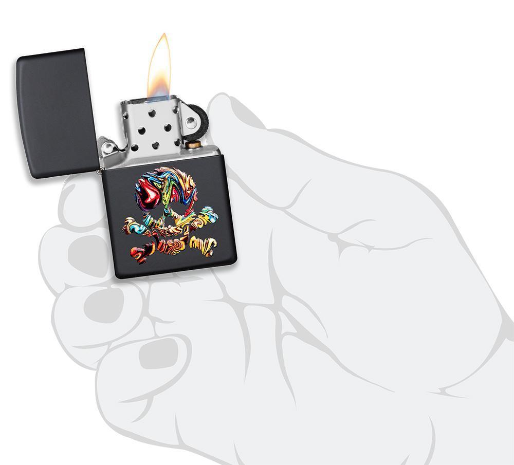 Zippo Texture Skull Design Windproof Lighter