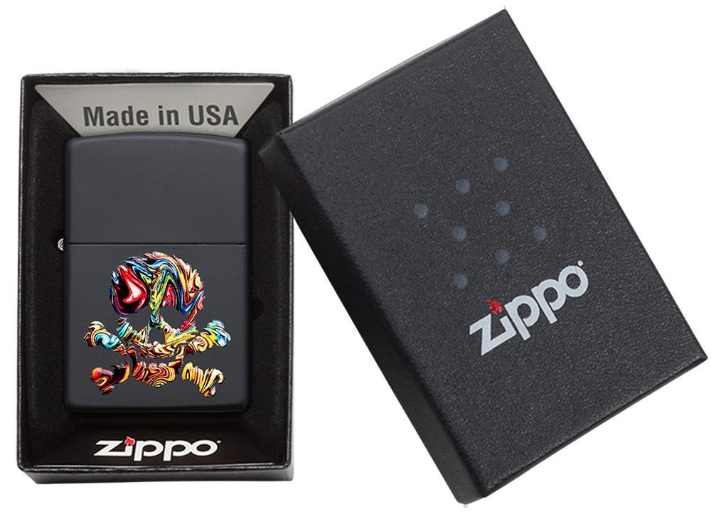 Zippo Texture Skull Design Windproof Lighter