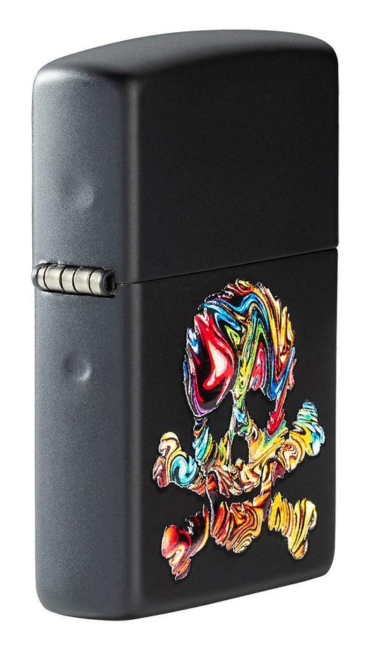 Zippo Texture Skull Design Windproof Lighter