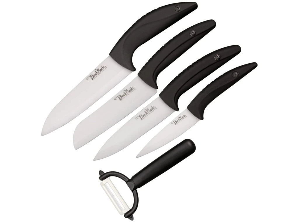 Benchmark K022 Five Piece Ceramic Kitchen Set with Rubber Handle