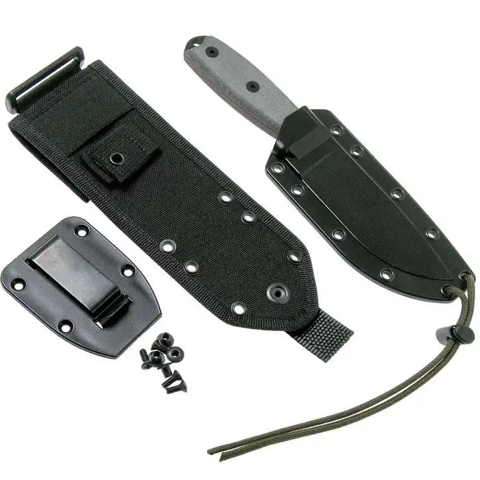 ESEE Model 4 Knife with Zytel & MOLLE Back Sheaths 4S-MB-B