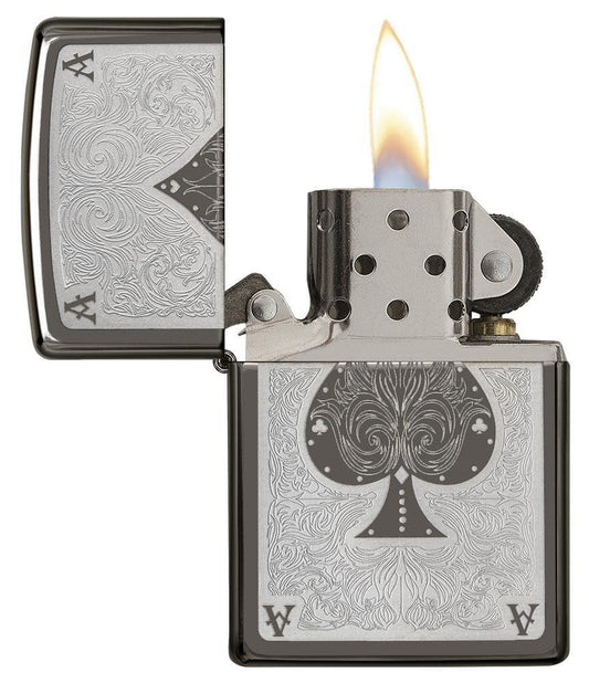 Ace Filigree Engraved Windproof Lighter – Zippo UK