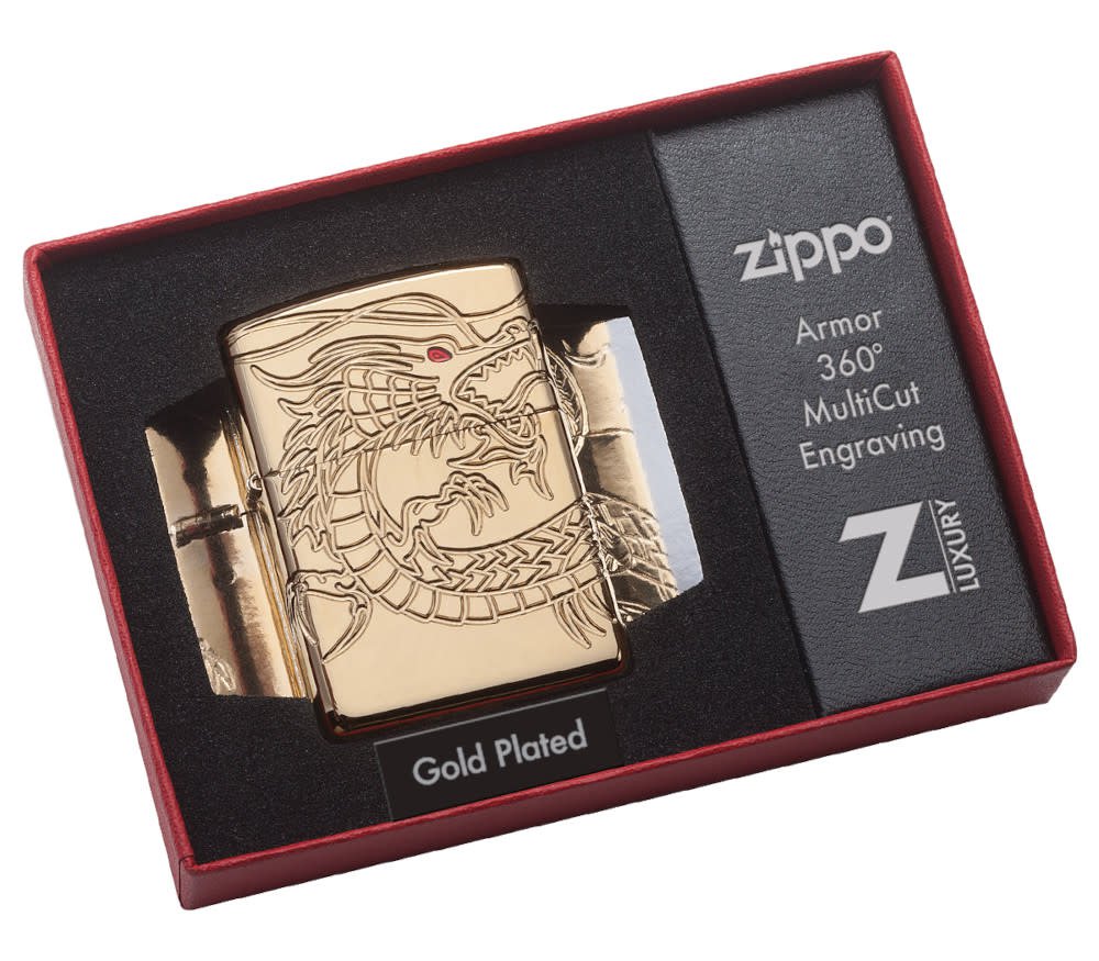 Armor® Asian Dragon 360-Degree Gold-Plate Windproof Lighter – Zippo UK