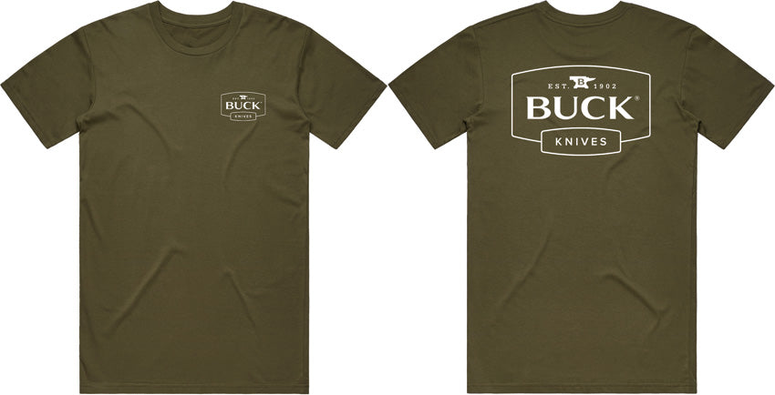 Buck Logo T-Shirt OD Green XL 13868 by Buck