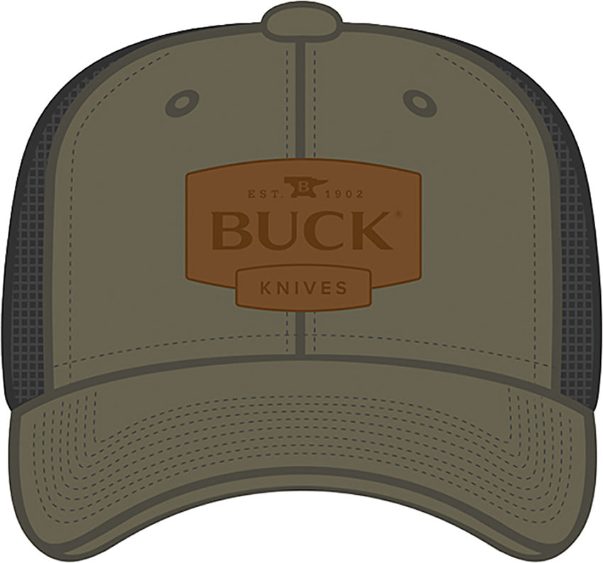 Buck Mesh Snapback Hat OD 14244 by Buck