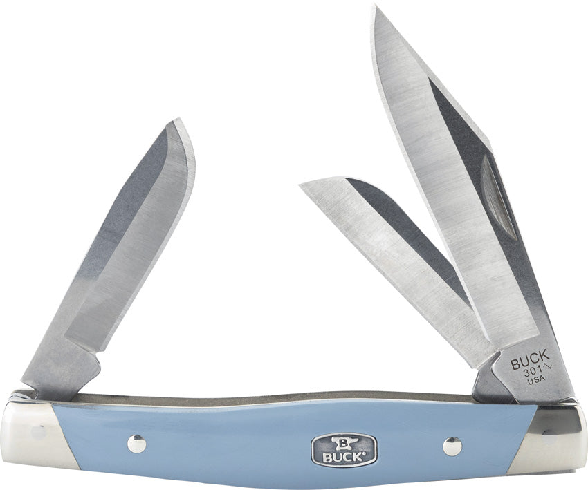 Buck Stockman Blue Nickel Silver 14108 by Buck