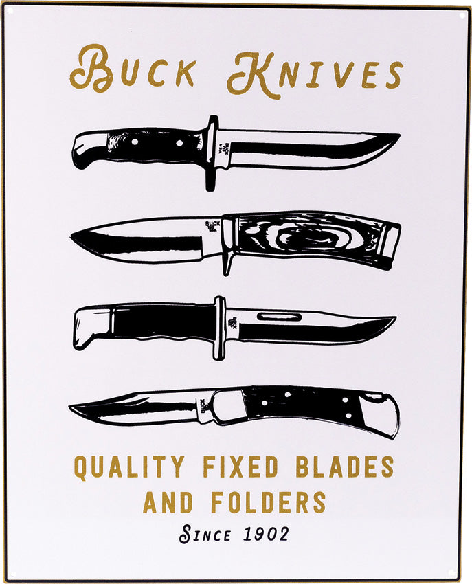 Buck Quality Blades Tin Tacker Sign 14082 by Buck