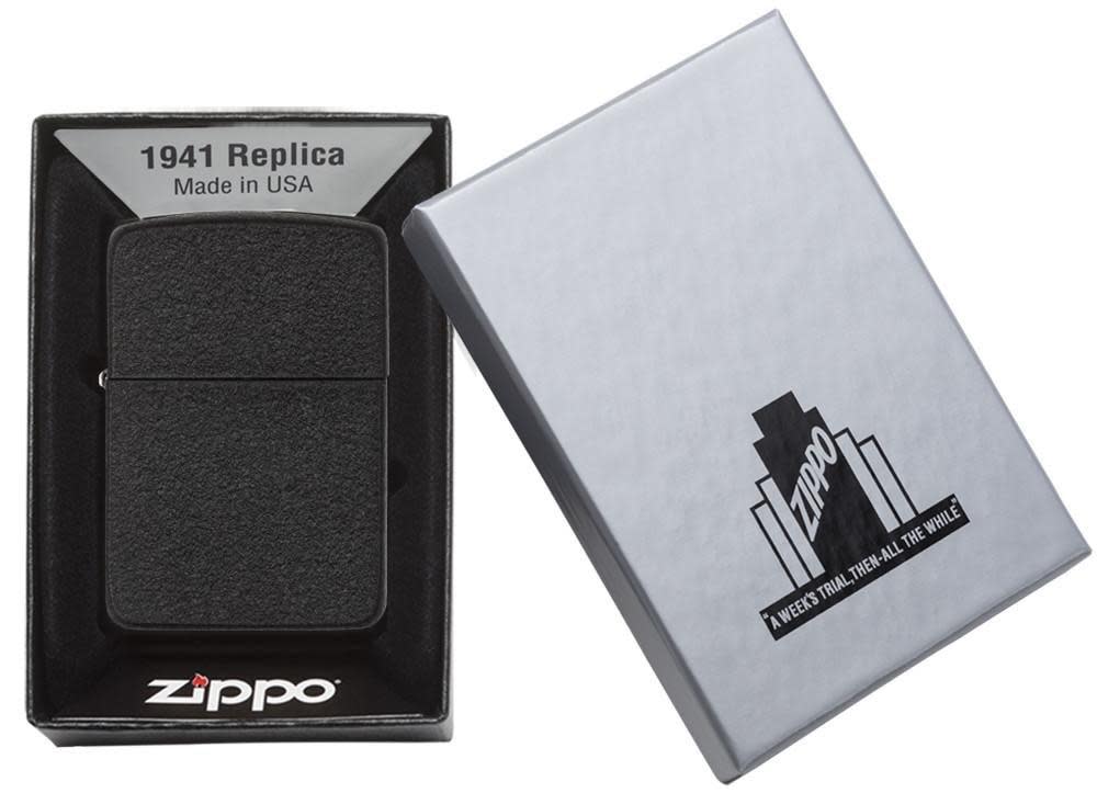 Zippo UK Black Crackle 1941 Replica Lighter shop now at Mjoutdoorsgear