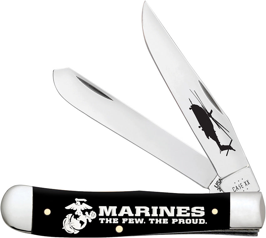Case Cutlery USMC Trapper Black Synthetic 13204 by Case Cutlery