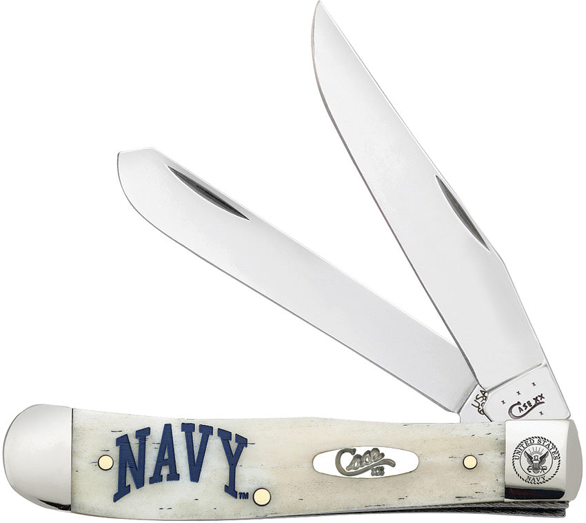 Case Cutlery US Navy Trapper Natural Bone 22553 by Case Cutlery