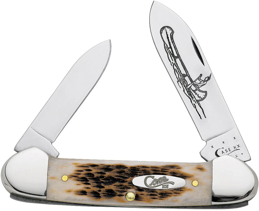 Case Cutlery Canoe Amber Bone 00263