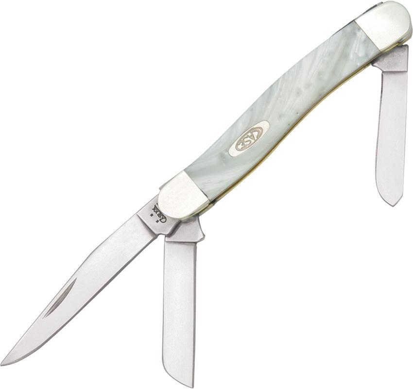 Case Cutlery Medium Stockman White Pearl 9318WP by Case Cutlery