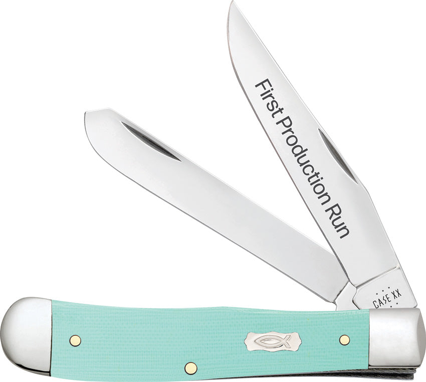 Case Cutlery Trapper Seafoam 1st PR 95810 by Case Cutlery