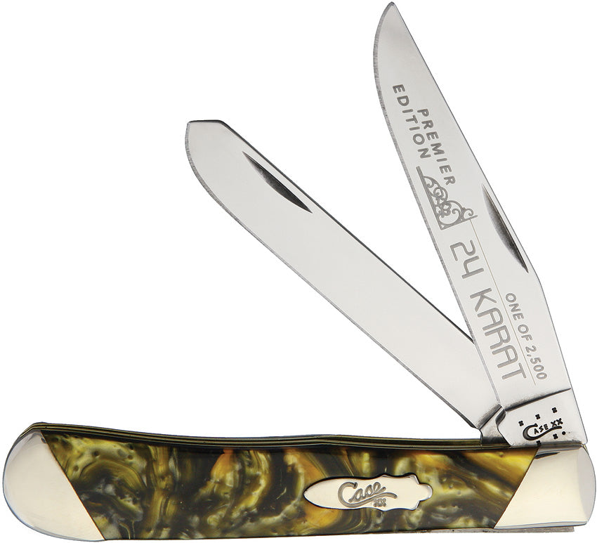 Case Cutlery Trapper 24 Karat S925424KT by Case Cutlery