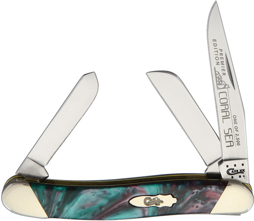 Case Cutlery Medium Stockman Coral Sea S9318CS by Case Cutlery