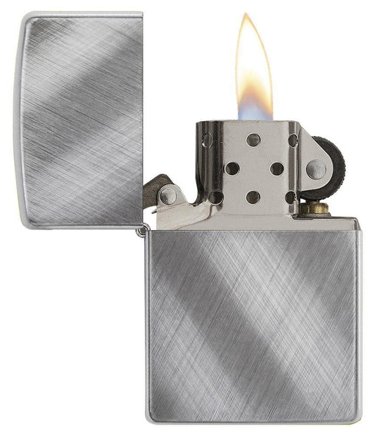 Classic Diagonal Weave Chrome Windproof Lighter – Zippo UK