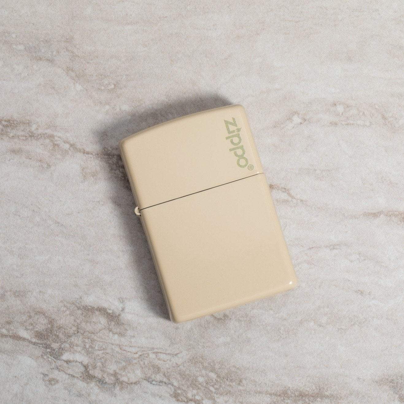 Classic Flat Sand Zippo Logo Lighter - Made in USA - Shop now at Mjoutdoorsgear UK