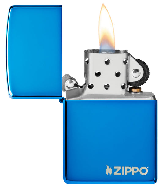 Classic High Polish Blue Zippo Logo Windproof Lighter – Made in USA - Shop now at Mjoutdoorsgear UK