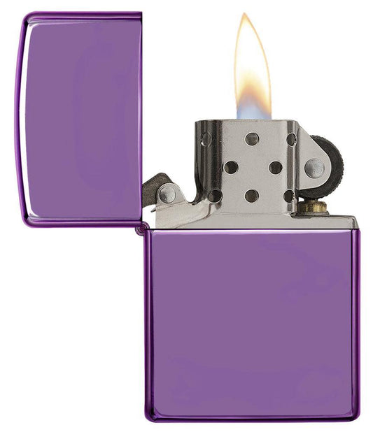 Classic High Polish Purple Windproof Lighter – Zippo UK - Shop now at Mjoutdoorsgear UK