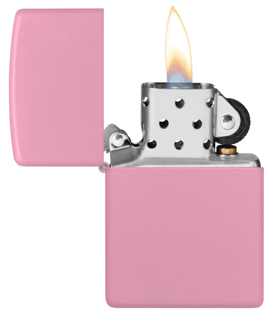 Classic Pink Matte Windproof Lighter