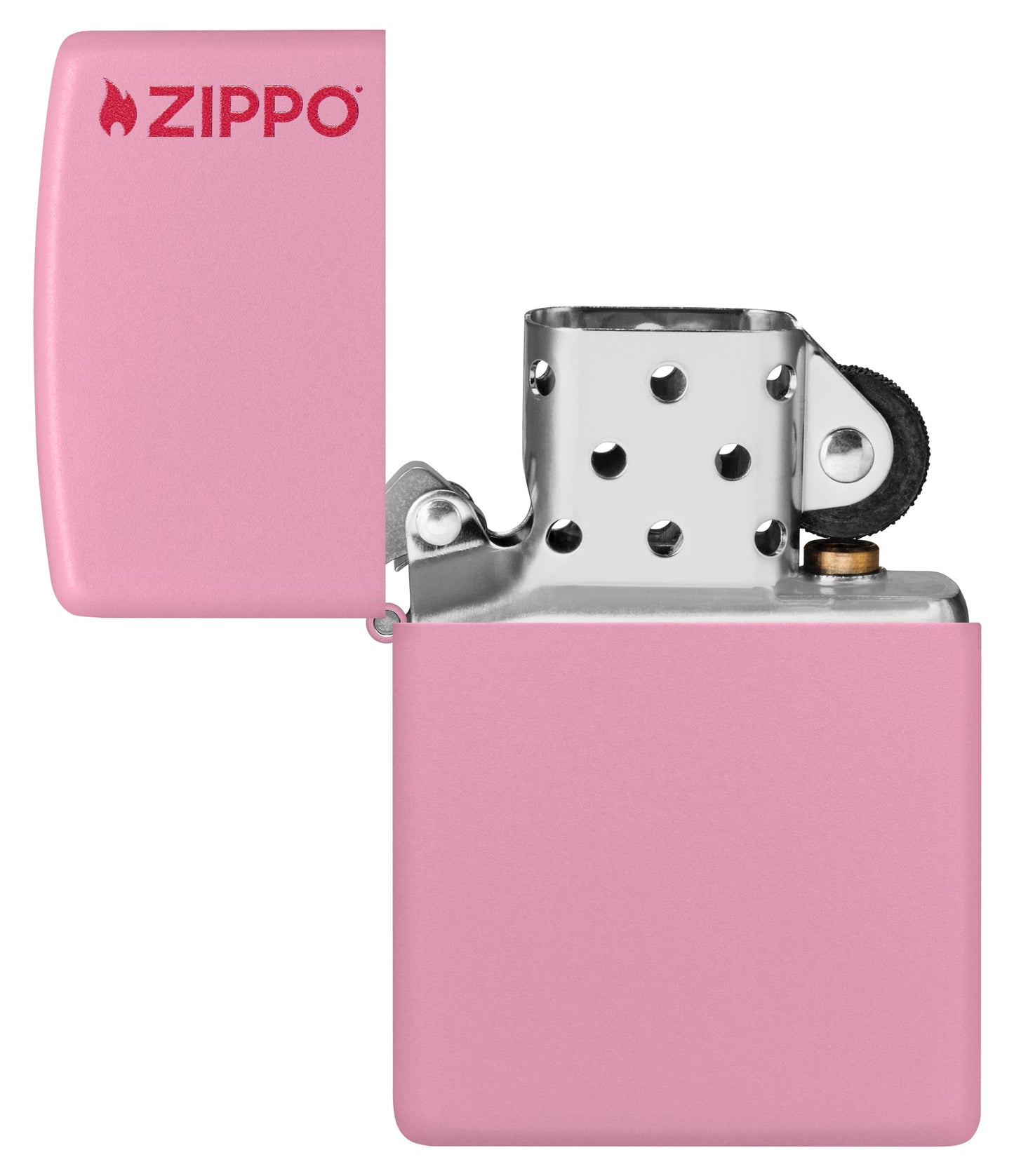 Zippo Classic Pink Matte Zippo Logo Windproof Lighter – Made in USA - Shop now at Mjoutdoorsgear UK