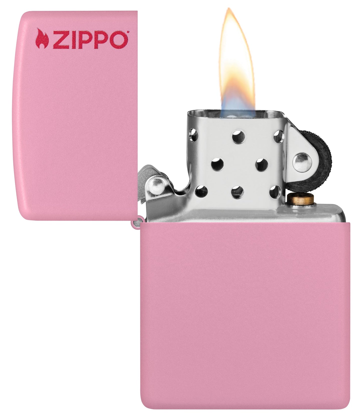 Zippo Classic Pink Matte Zippo Logo Windproof Lighter – Made in USA - Shop now at Mjoutdoorsgear UK