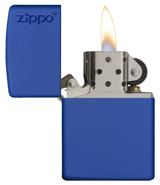 Classic Royal Blue Matte Zippo Logo Windproof Lighter