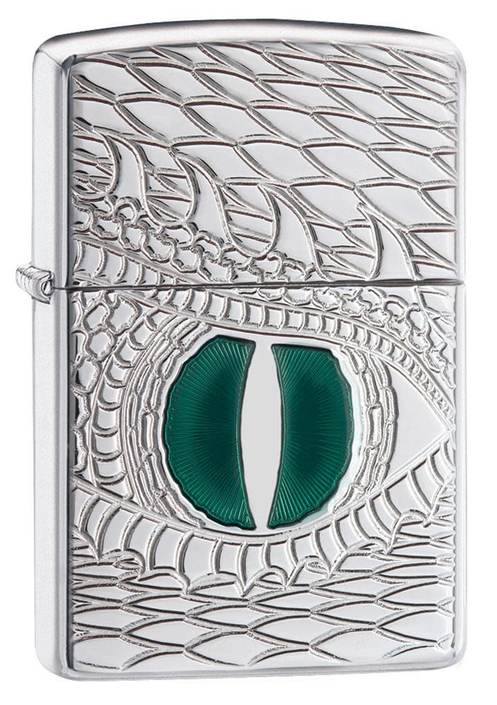 Green Dragon Eye Chrome Windproof Lighter – Zippo UK