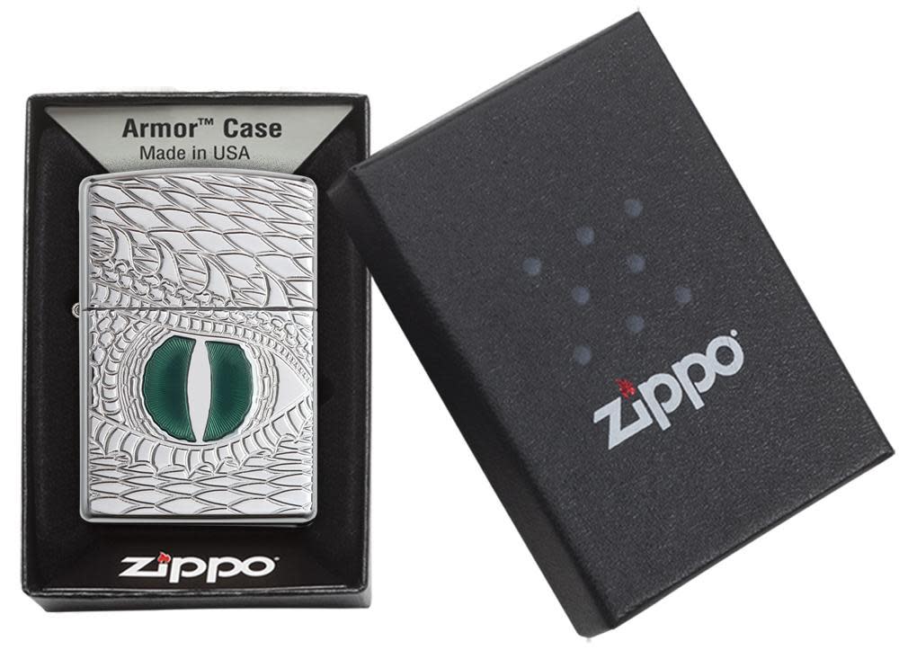 Green Dragon Eye Chrome Windproof Lighter – Zippo UK