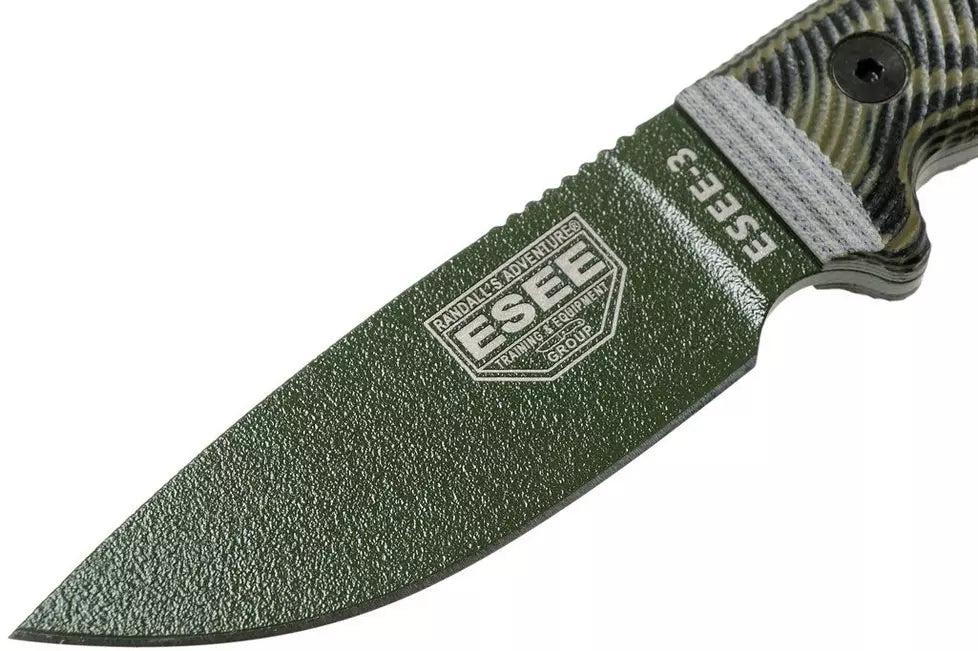 ESEE-3 3D Handle-OD Green/Black G10 (3.88" OD Green 1095) ESEE-3PMOD-003