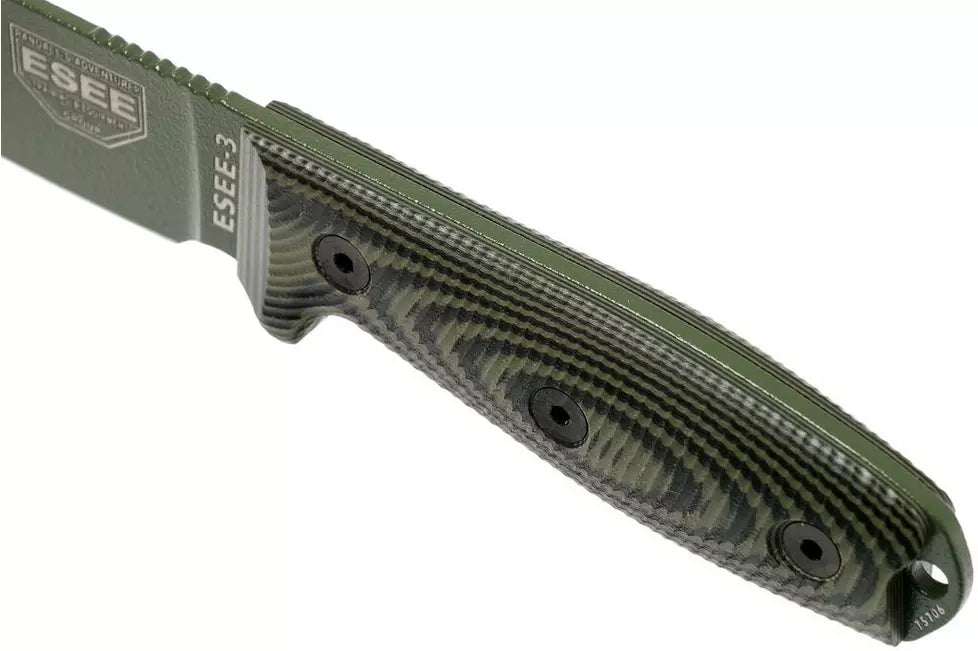 ESEE 3, OD Green Blade, OD Green/Black G-10 3D Handle, 1095 3PMOD-003