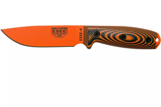 ESEE Model 4 Orange Blade 3D Orange-Black G10 survival knife 4POR-006