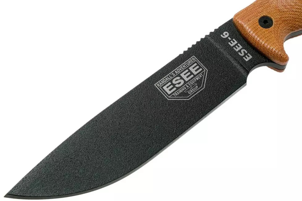 ESEE Model 6 3D Black Plain Edge / Black Sheath Knife (6PB-011)