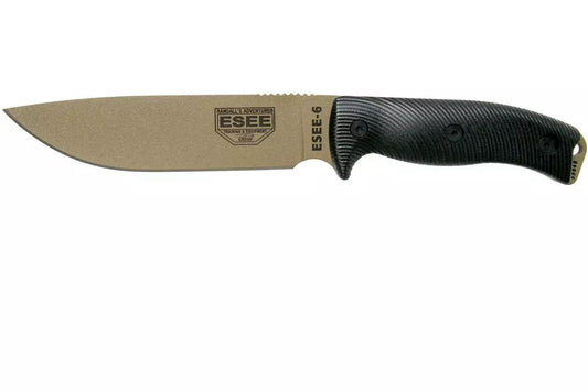 ESEE Model 6 Dark Earth Blade 3D Black G10 survival knife