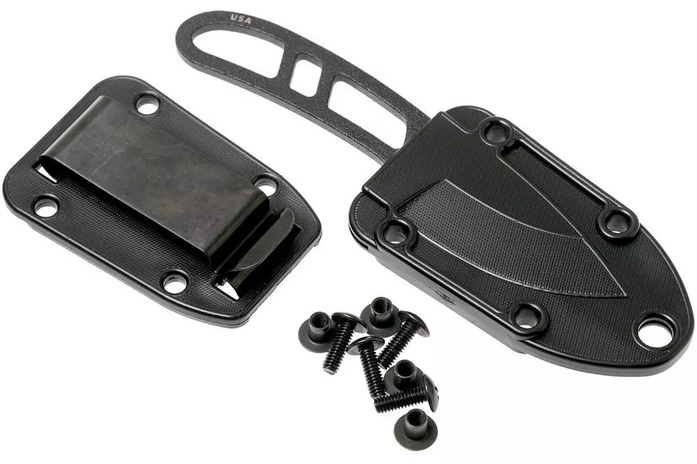 ESEE Candiru Black CAN-B neck knife with black sheath