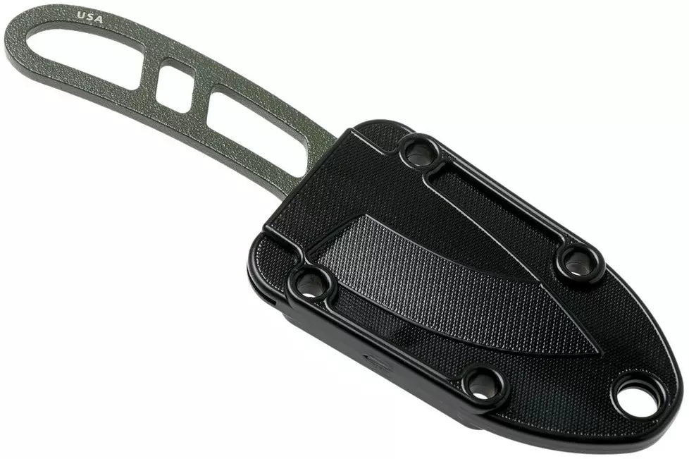 ESEE Candiru OD, Fixed Blade Knife with Skeletized Handle, Black Molded Sheath & Mini Survival Kit - Olive Drab (OD) Green