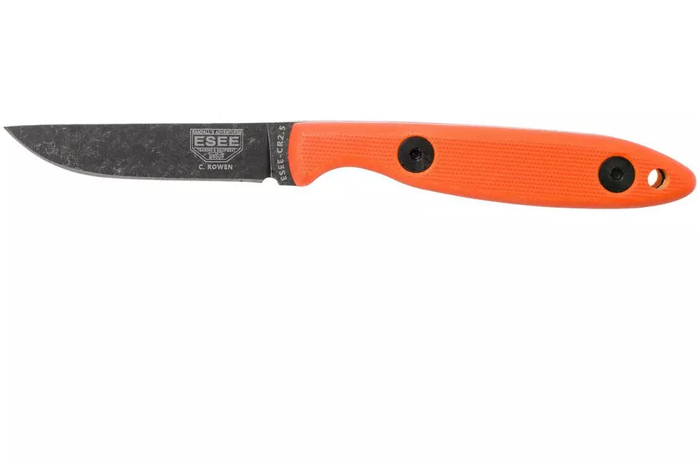 ESEE Camp-Lore Rowen CR2.5 Bushcraft Fixed Blade Orange G-10 (2.5" Black SW)