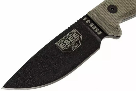 ESEE Model 3 survival knife 3MIL-P-B black sheath