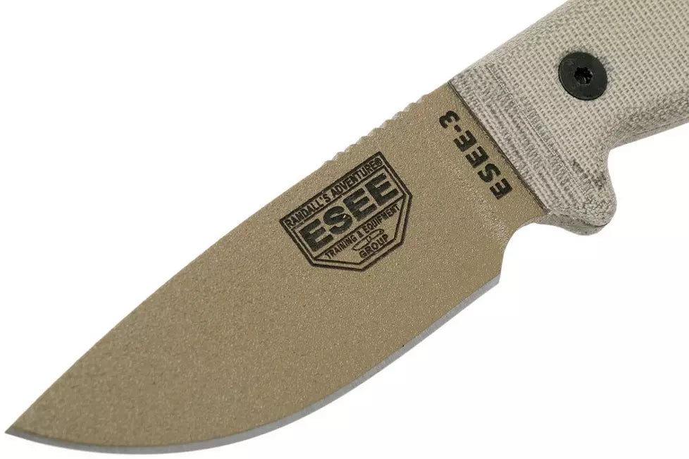 ESEE 3PMBDE Model 3 Plain Edge Fixed Blade Knife