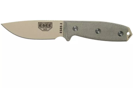 ESEE-3 Desert Tan Fixed Blade Knife